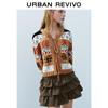 UR Women's 2025 Spring Retro Fair Isle Knit Cardigan