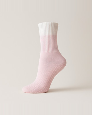 Yoga Socks Mid Tube Combed Cotton Anti Slip Silicone Floor Socks Fitness Pilates Women's Fitness Aerobics Socks