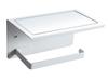 Stainless Steel Black Hanging Toilet Paper Holder With Shelf Roll Paper Holder