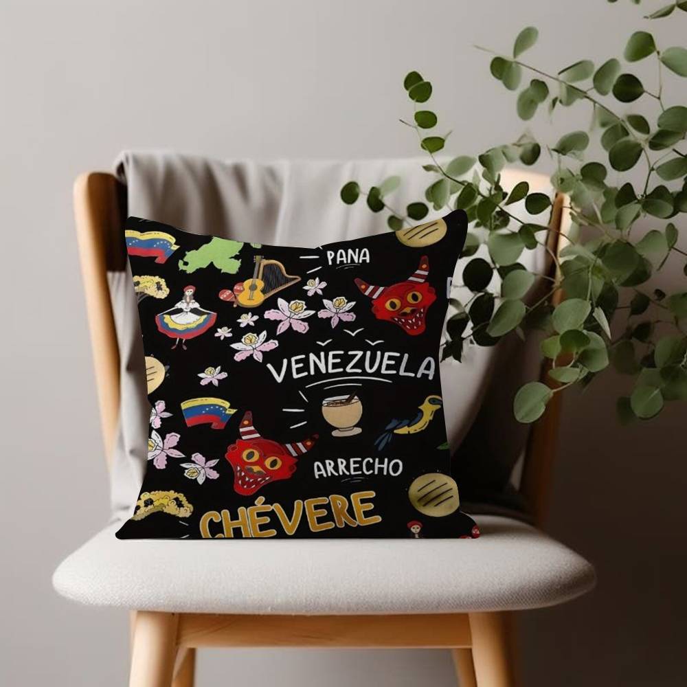 Aesthetic Art Venezuela Cushion Cover Inches Farmhouse Decor Home Throw Pillow Covers For Couch Decorations