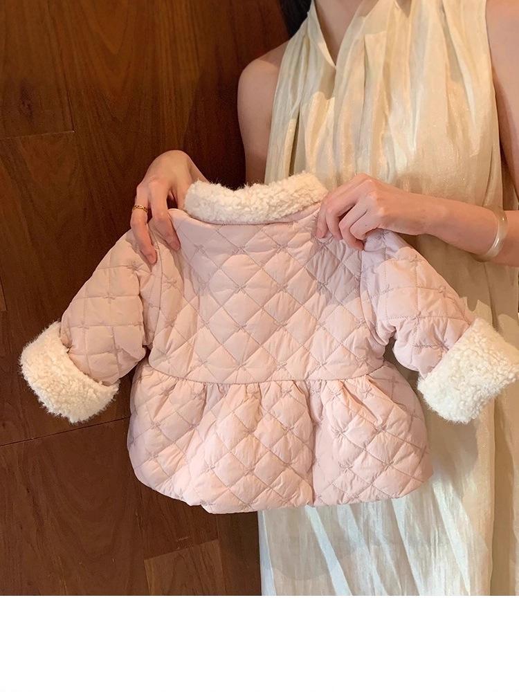 2025 Toddler Girls' Stylish Fleece-Lined Winter Jacket - Thick, Warm, Cotton Padded Coat