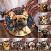 1 Pièce Tapis Rond Imprimé Animal Chien - Décoration Maison Tapis Pour Salon Chambre Sol Espace Chaise d'Ordinateur Tapis