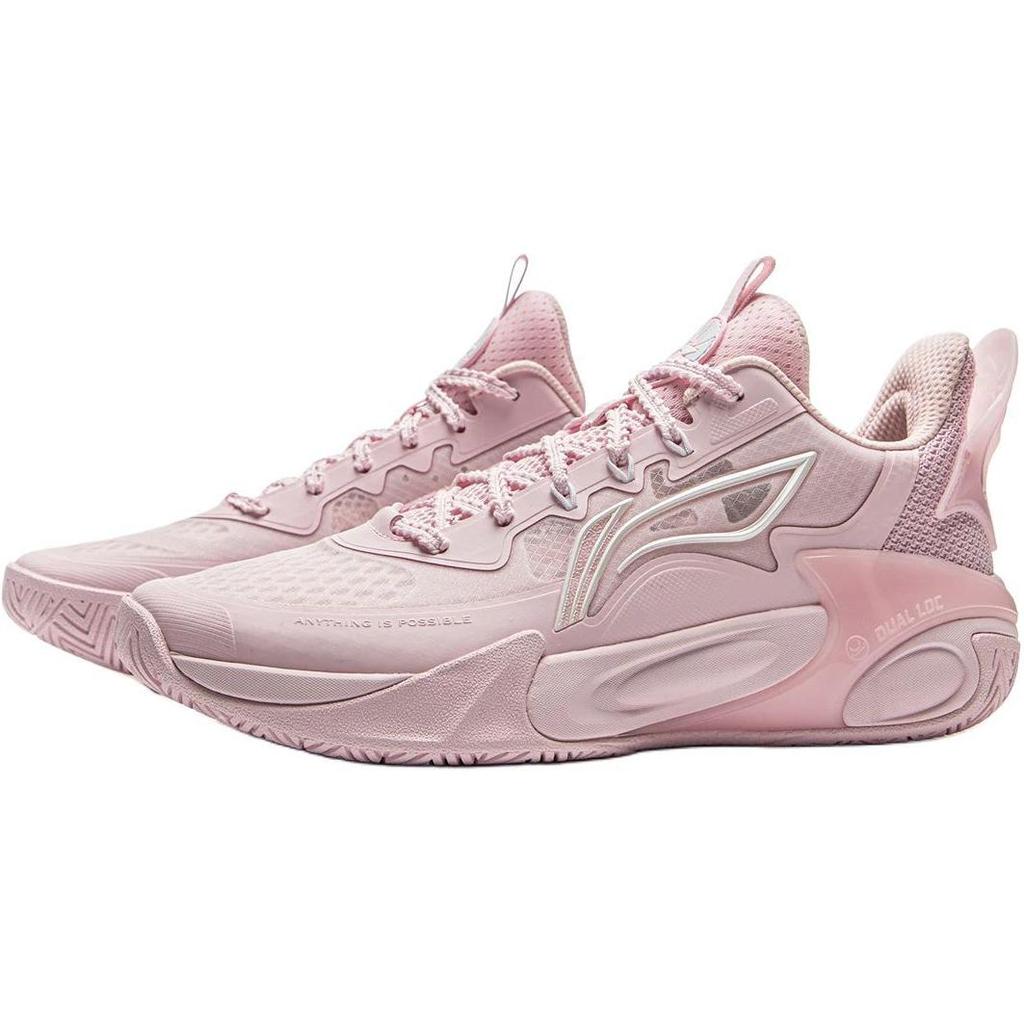Li Ning Kids Wind Shadow 2.0 Sweet Pink Cream Basketball Shoes Men sneaker YKBU072-6