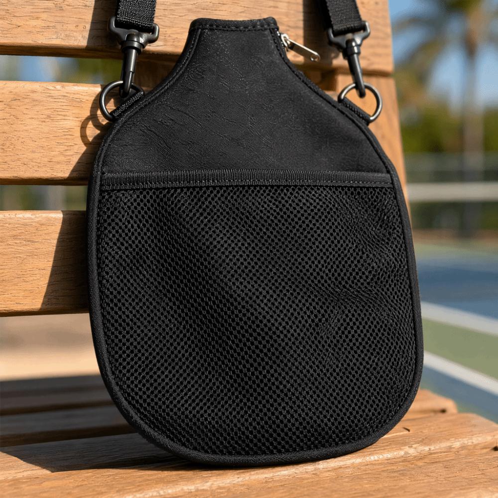 Detachable Clips Pickleball Paddle Cover Mesh Pocket Pickleball Paddle Bag Outdoor Sports