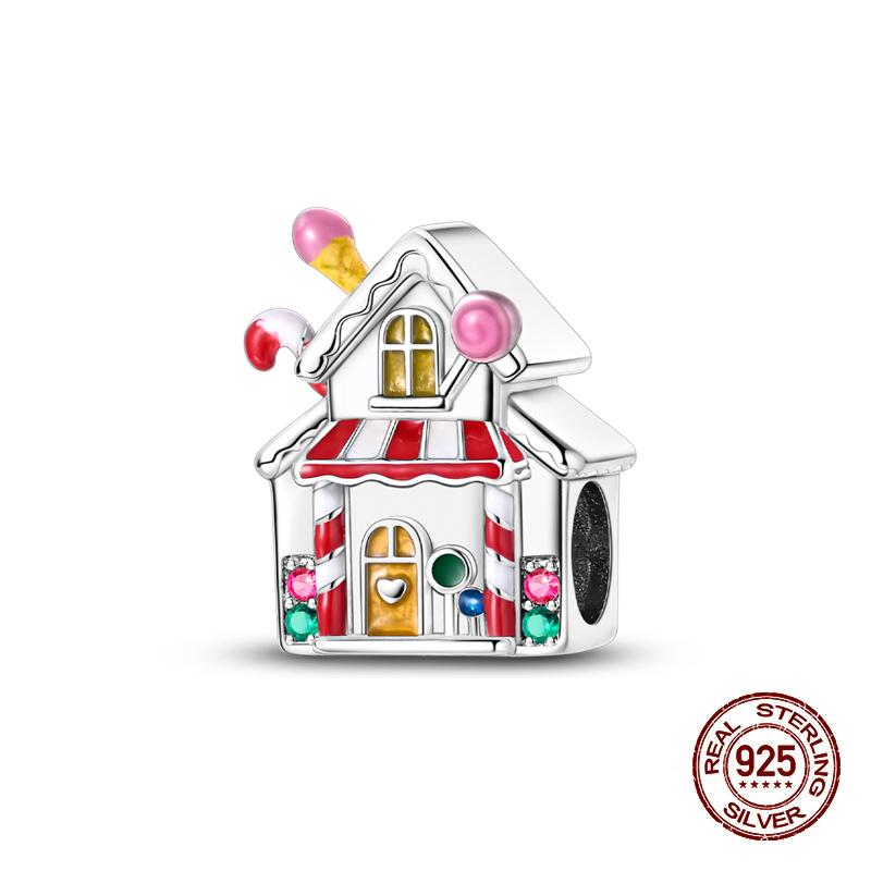 Winter Charms Copper Elk Bear Santa Claus Charms Beads Fit Original Bracelets For Women Diy Festival Jewelry Gifts