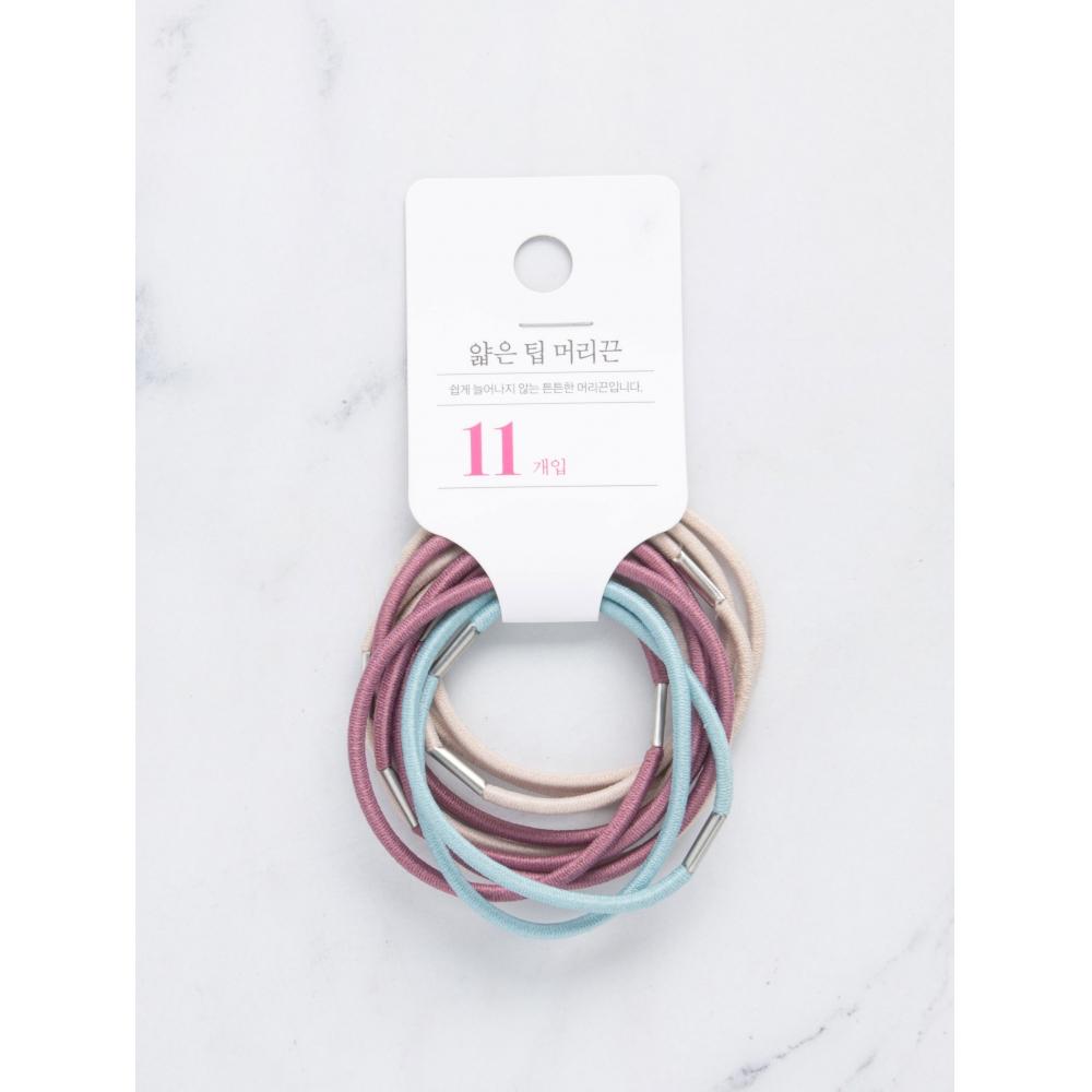 Daiso Dünne Spitzen Haar Gummiband 11er Pack