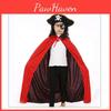 Kids Pirate Captain Outfit With Black Red Vampire Cape And Accessories For Party
