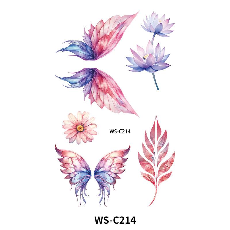 New Colored Butterfly Ins Style Tattoo Stickers Waterproof Arm Advanced Stage Performance Makeup Face