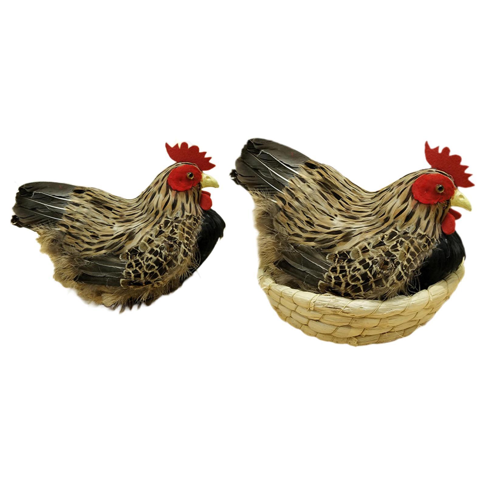 Chicken Simulation Model Simulation Hen Model Ornament for Garden Patio Yard