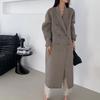 Popular long-haired suit collar double-sided cashmere coat, double-breasted classic women's coat