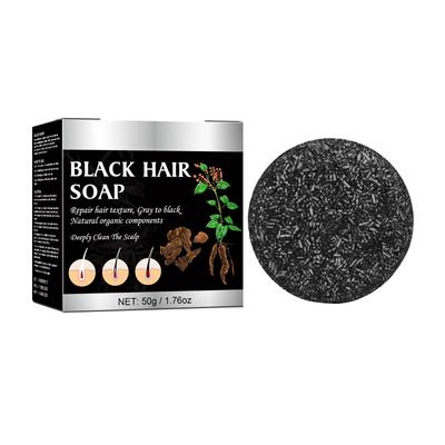 Schwarze Seife Spendet Sanft Feuchtigkeit Und Reinigt Das Haar  , Erfrischend  , Glättendes Und Aufhellendes Schwarzes Shampoo  ,1 Stück  ,