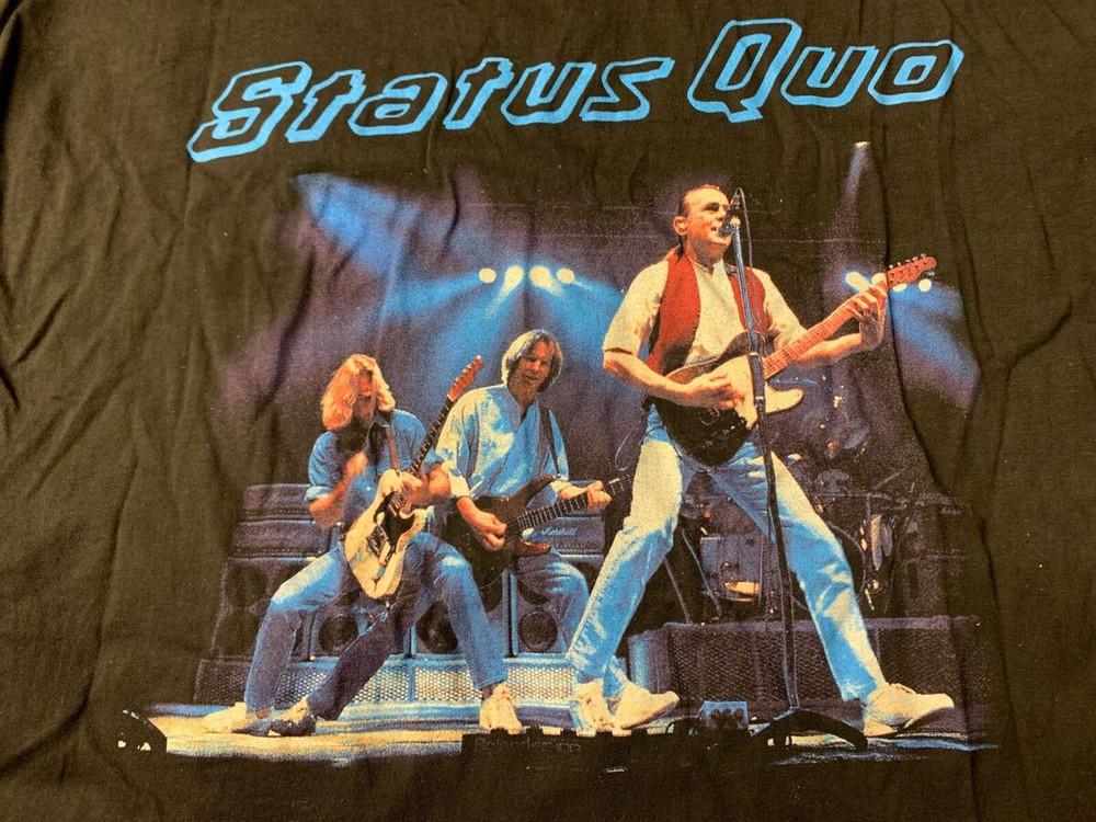 Status Quo Music For Fans Black T-Shirt Cotton Full Size Unisex T-Shirt XXL
