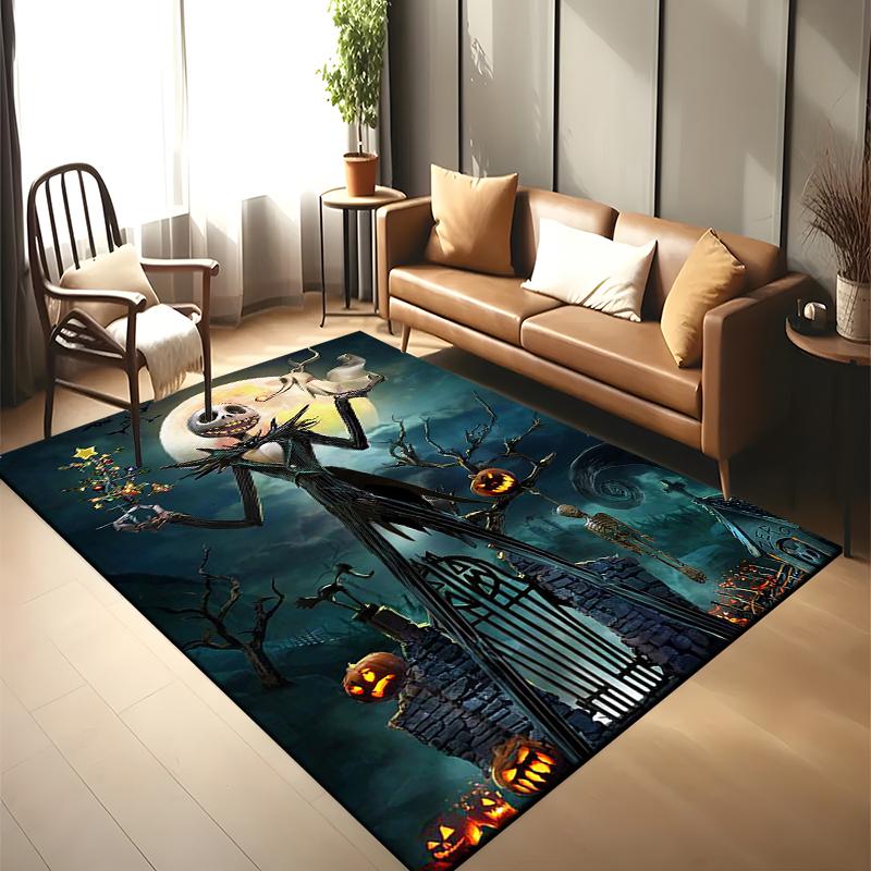 2026 Nuovo Cartone Animato di Natale The Nightmare Before Tappeto Regalo per Camera da Letto Soggiorno Casa Decorazione Divano, Decorazione per Bambini Tappetino per Pavimento