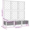 Vidaxl Garden Planter With Trellis, Black, 120X40X121.5 Cm, Pp