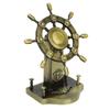Pirate Decor Alloy Retro Style Glossy Durable Nautical Rudder Ornaments for Homes Bars
