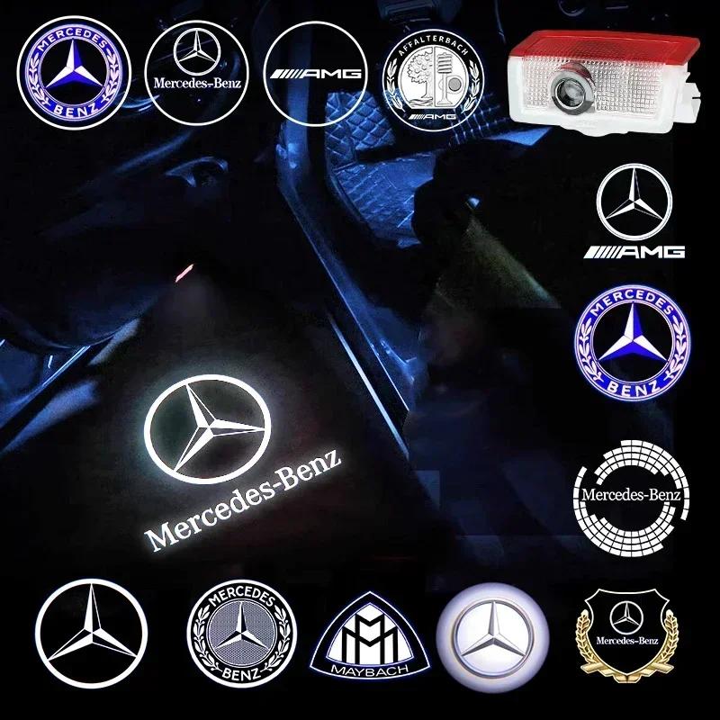 2 Adet Araba Kapı Karşılama Lambası Led HD Projektör Lambası Nezaket Lambaları Mercedes Benz A C E Sınıfı GLE GLB GLC W205 W212 W213 X253 İçin