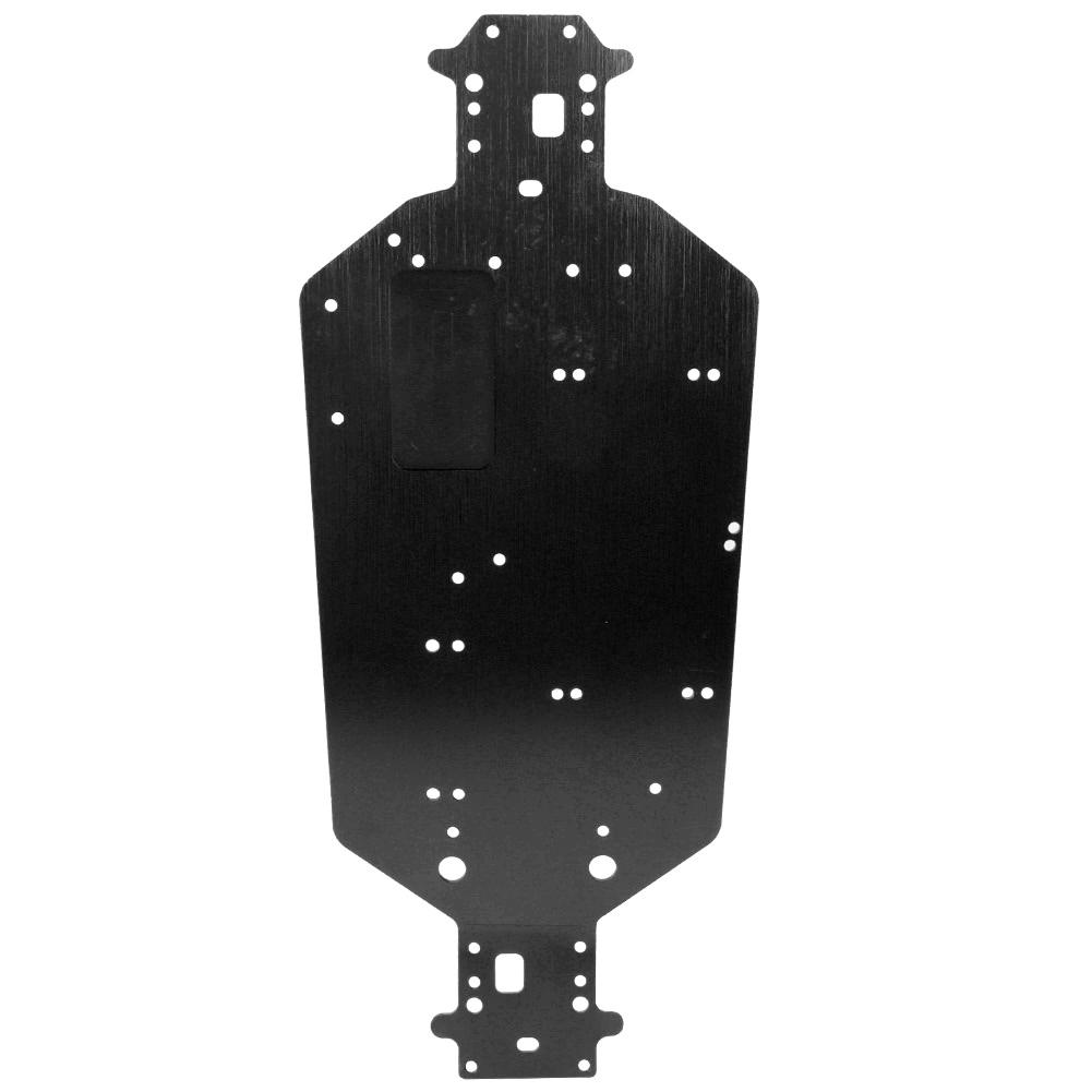 Aluminum Alloy Chassis Upgrade Parts Fit for HSP 94107 94111 94110 94124 RC CarBlack