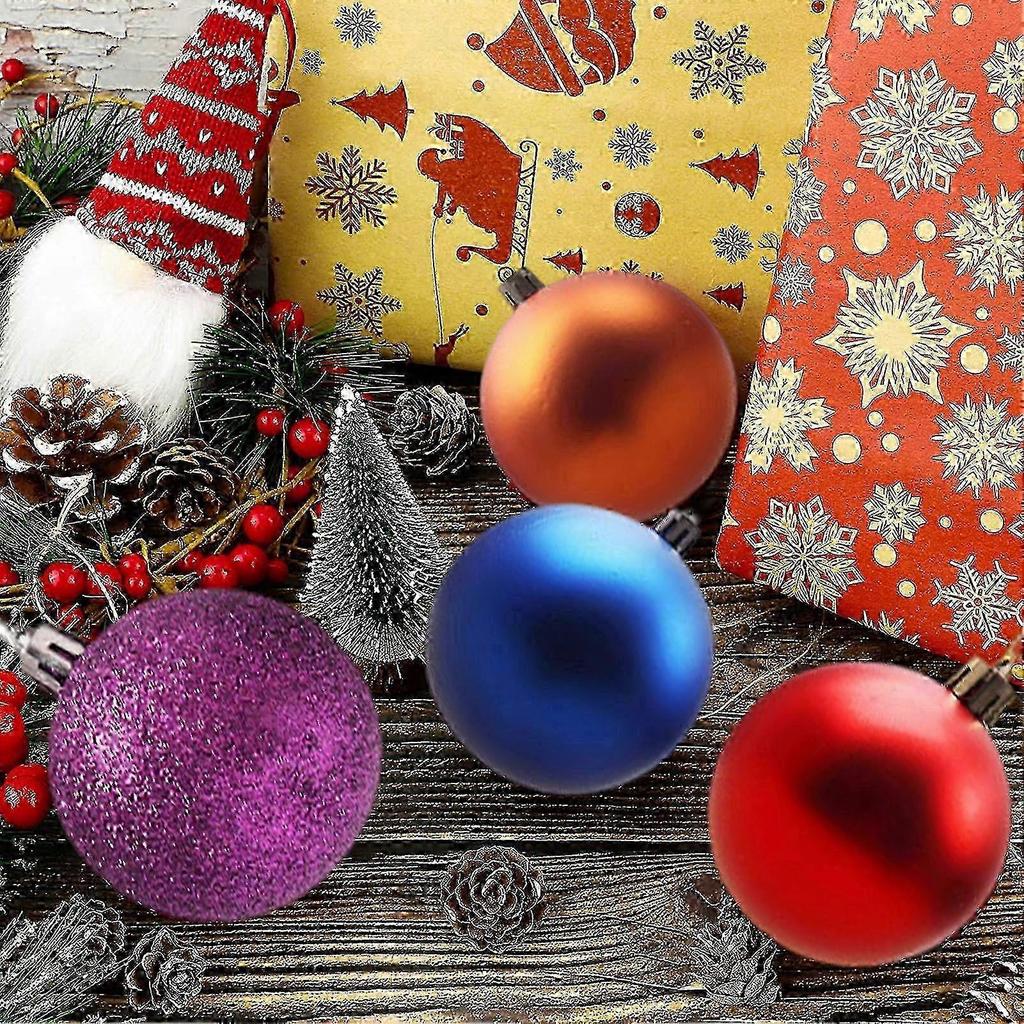 for Sinknap 24pcs Shatterproof Electroplated Pearlescent Christmas Balls - Decorative Festive Props 25-26