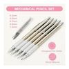 PATIKIL 0.5mm Mechanical Pencil Set with Lead Refills, Metal Drafting Pencil for Artists, Drawing, Writing, Sketching, Marking, Art, Silver