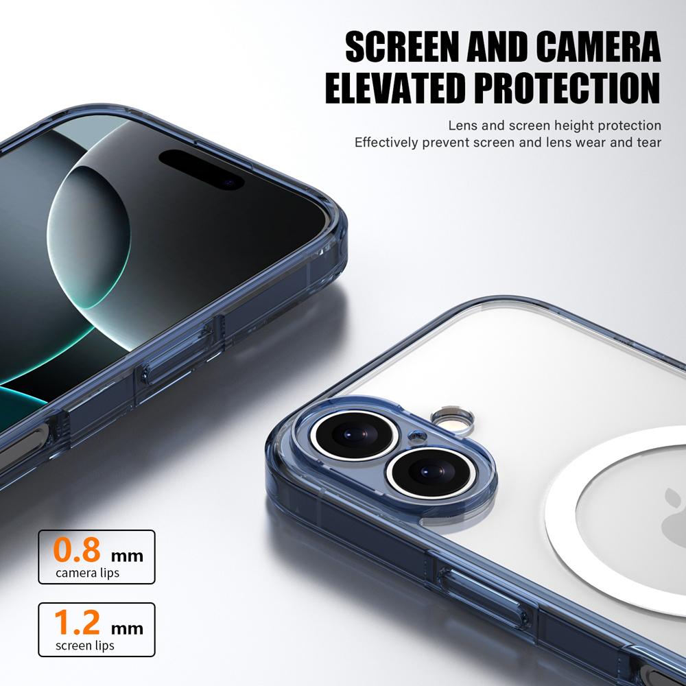 KEYSION Shockproof Transparent Case for MagSafe for iPhone 17 2025 HD Clear TPU+PC Magnetic Wireless Charging Phone Back Cover