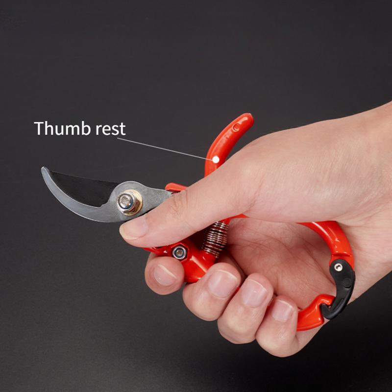 Wielofunkcyjne nożyczki ogrodowe ręczne z klamrą bezpieczeństwa, sprężynowe nożyce ogrodnicze ze stali nierdzewnej, obcinacz do gałęzi i roślin