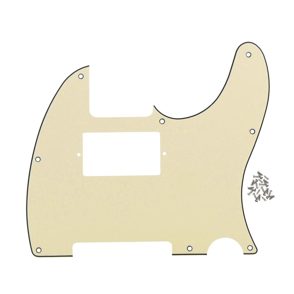 

FLEOR Humbucker Pickguard TL Guitar Pickguard Scratch Plate & Screw for USA TL Style Guitar Parts,11 Colors Optional кремовый