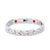 European and American Cross-Border Leaf Inlaid Diamond Magnetic Bracelet, Antique Red Copper, Brushed, Adjustable.