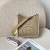 Genuine Leather Evelyn Crossbody Tote - Women's Cowhide Bag with Wide Shoulder Strap