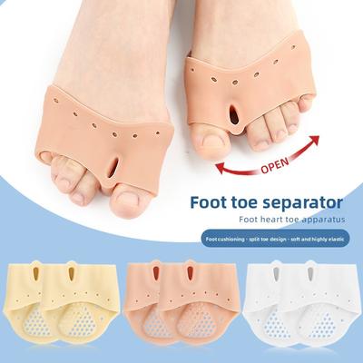 Separator de degete cu trei găuri pentru eversia halucelui cu gaură, îngroșare picior, absorbție șocuri, masaj, pad antepicior, separator suprapunere degete