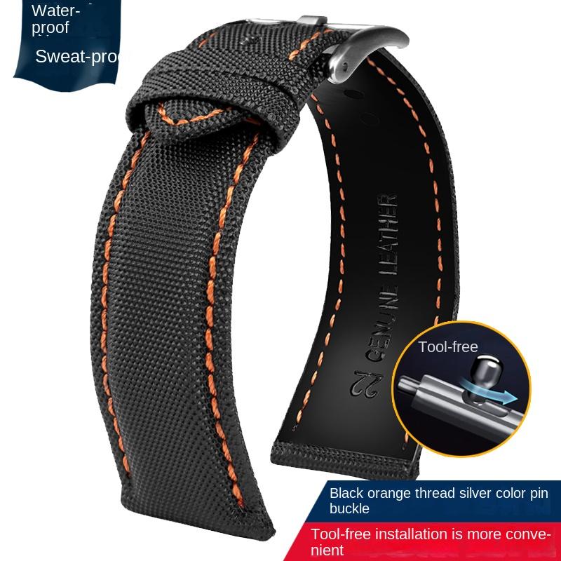 Schnellwechsel-Uhrenarmband Für MIDO Helmsman commander omega Tag Heuer Nylon Canvas Leder Wasserdicht Herren-Uhrenarmband 20mm 22mm