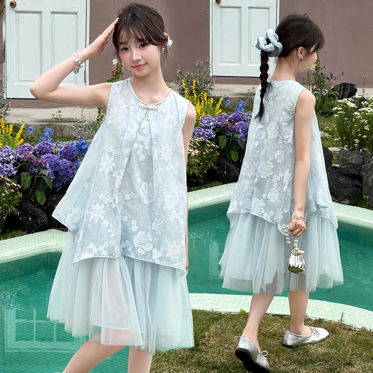 Girls' Jacquard Casual Dress