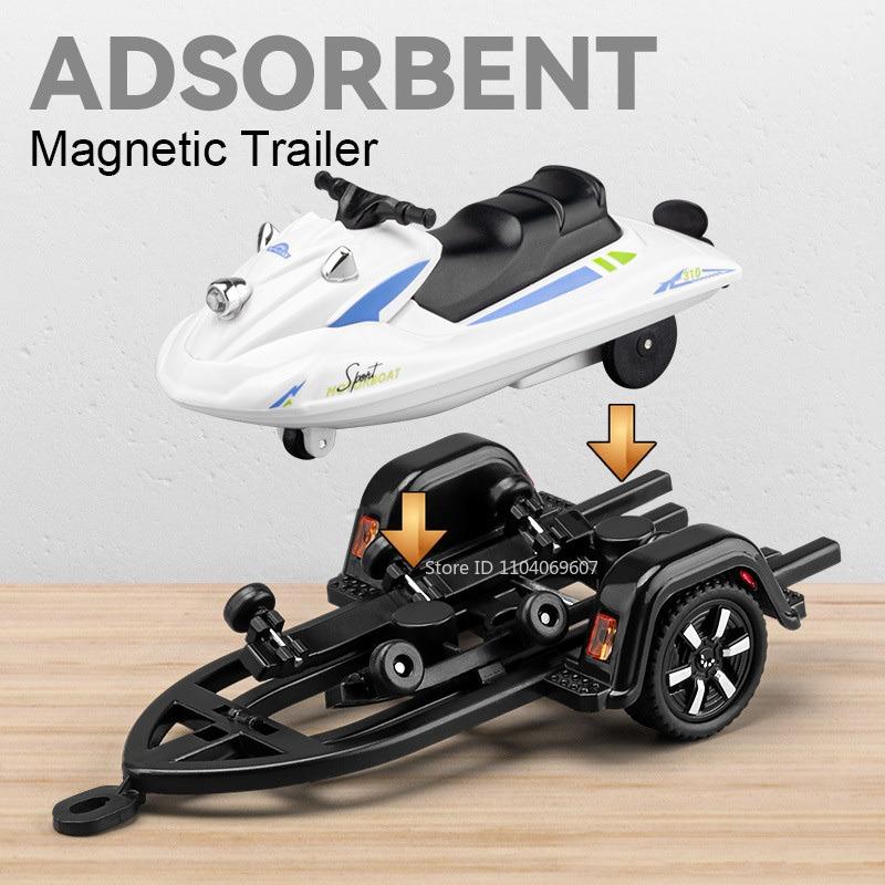 1:24 WuLing HongGuang Mini EV Car Toy Models with Motorboat Alloy Diecast Sound Light Doors Opened Pull Back for Children Gifts