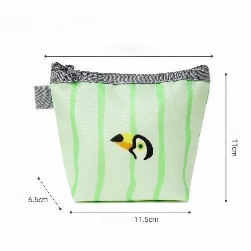 Portable Portable Cosmetic Bag Cartoon Small Animal Zipper Storage Bag Data Cable Headset Piecemeal Object Storage Bag