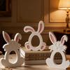 Cute 3D Rabbit Silicone Mold Bunny Aromatherapy Cup Gypsum Candle Mold Easter Diy Craft Moulds Reusable Handmade Tool Home Decor