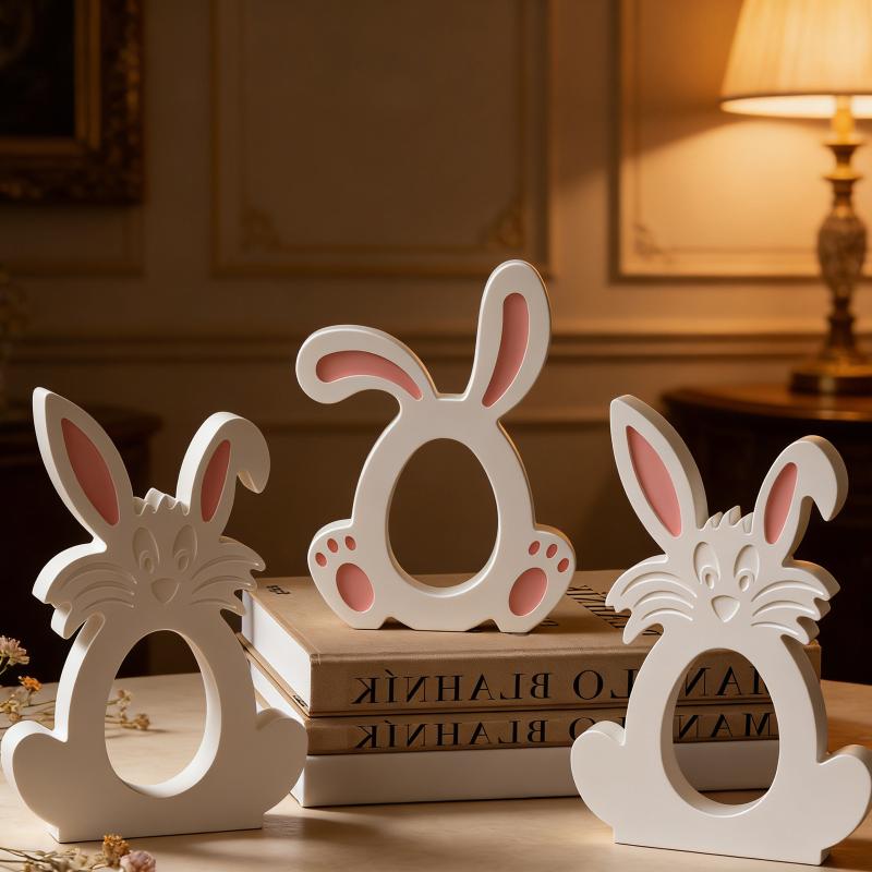 Cute 3D Rabbit Silicone Mold Bunny Aromatherapy Cup Gypsum Candle Mold Easter Diy Craft Moulds Reusable Handmade Tool Home Decor