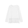 Demana Women's Cotton Lace Spliced T-Shirt