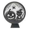 Halloween LED Lantern Wooden Desktop Light Witch Pumpkin Spider Cat Designs Silhouette Ornament Spooky Tabletop Home Party Decoration