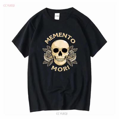 NEW LIMITED Memento Mori Stoic Mortality Stoicism Philosophy Quote T Shirt Vintage Washed Unisex Graphic Homme Streetwear