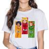 Cooles 5XL T-Shirt Totally Spies Sam Clover Alex Cartoon-Stil Streetwear Bequemes T-Shirt Unisex Tee Einzigartig
