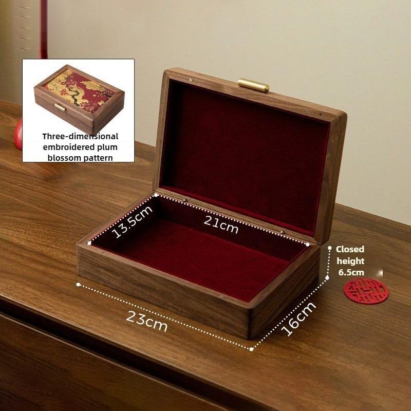 

Crabapple Flower Glass Jewelry Storage Box Necklace Showcase Boxes Wedding Gift Trinket Case Rings Jewellery Organizer Cases