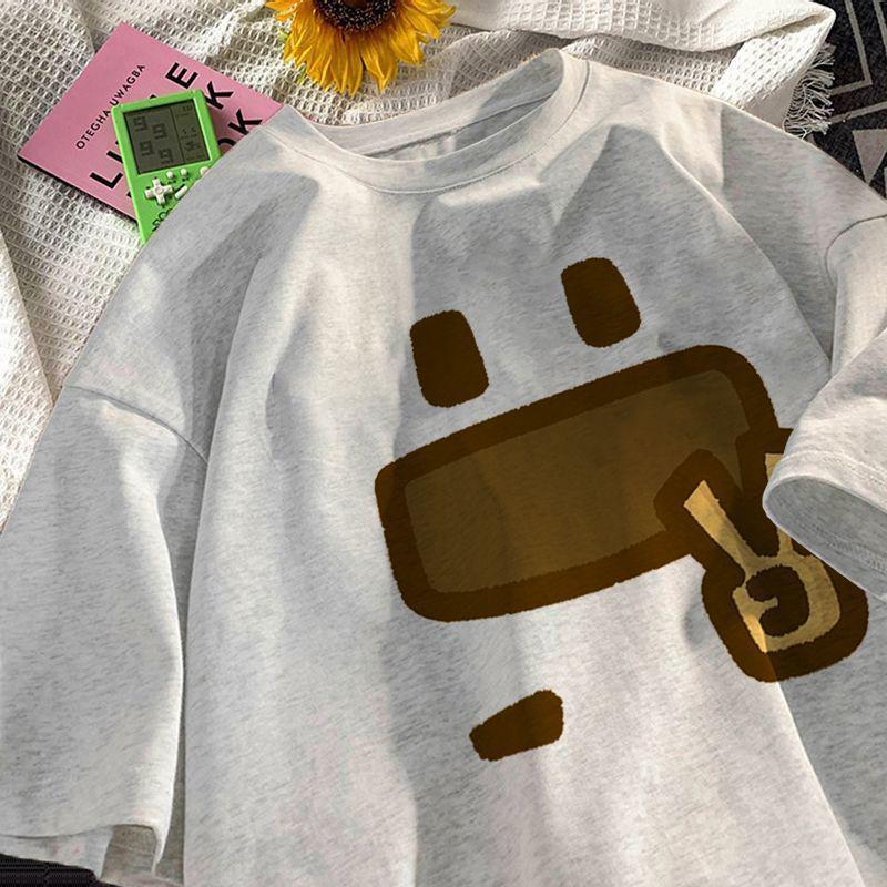 

Women s Trendy American Print Cotton T-Shirt - Short-Sleeve Summer Style L - 101-115 jin