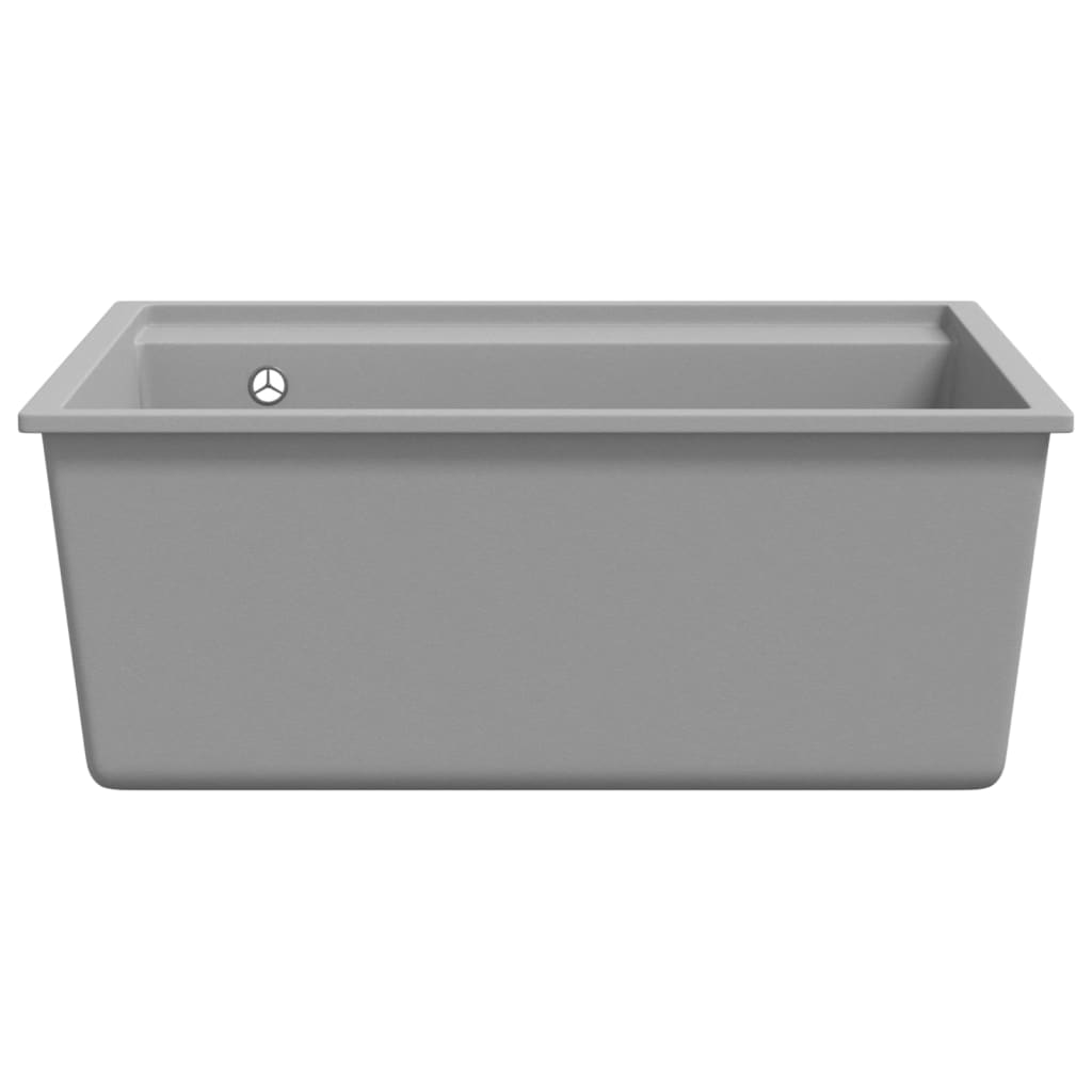 Kitchen Sink with Overflow Gray Granite