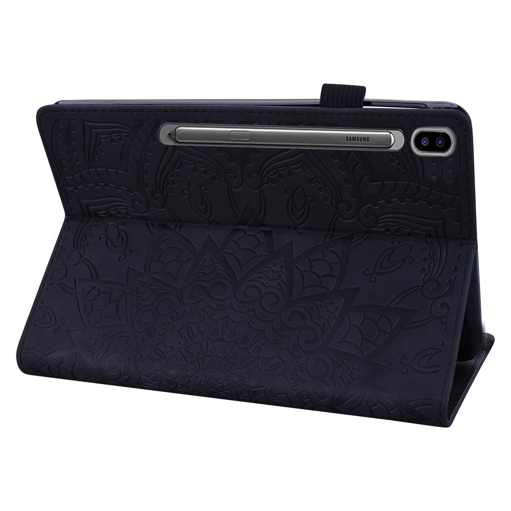 For Samsung Galaxy Tab S11 Ultra Tablet Case Card Slots Leather Cover Flower Pattern
