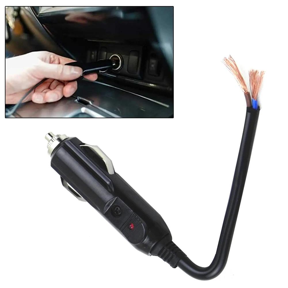 Car Interior Cigarette Lighter Plug Universal 12V/24V Male LED Socket Plug Connector Adapter Car Cigarette Lighter Accessories