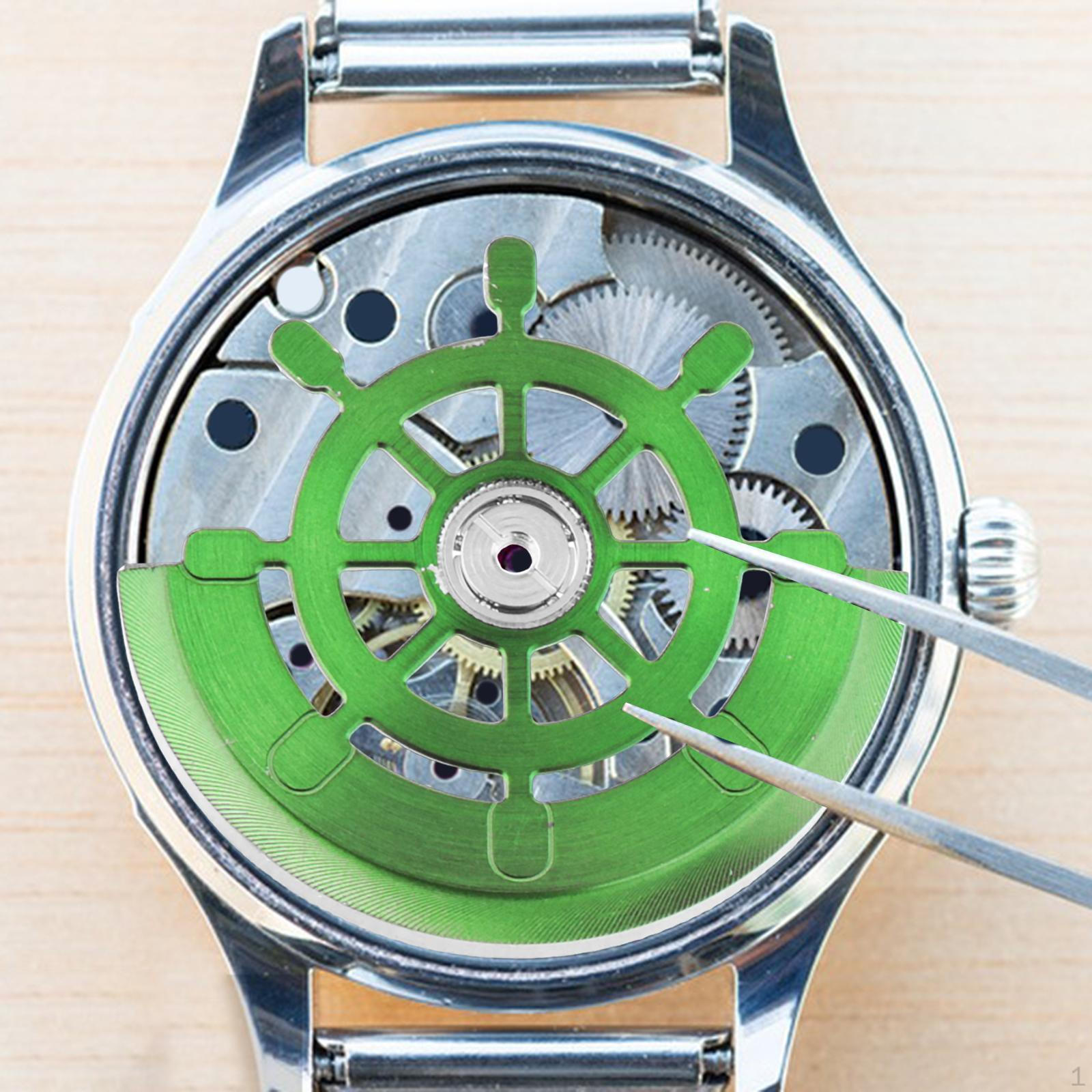 

Ротор часового механизма Автоматический Высокопроизводительный Прочный Взрослые Металлические детали В форме руля зелёный