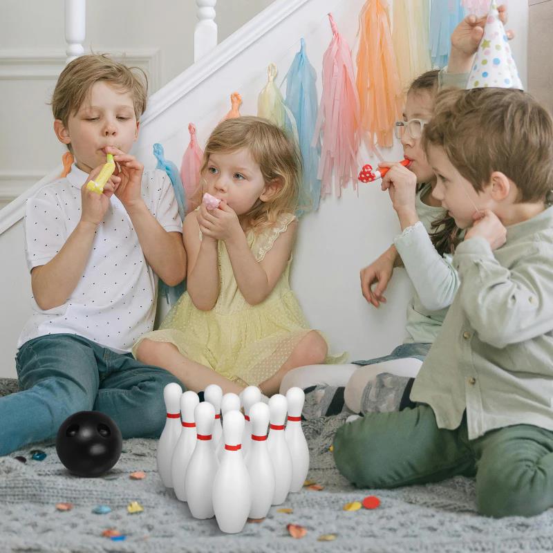 Kids Bowling Set Party Game Sports Toys Ball And Pins Bowling Toy Plastic Funny Bowling Set Kids Indoor Ball Family Game TMZ