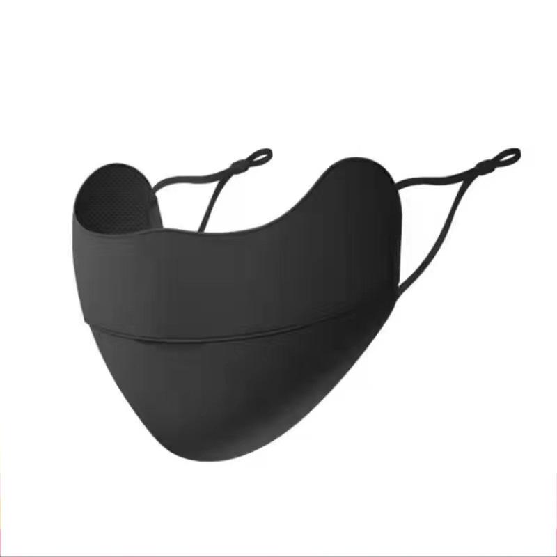 

Летняя маска Ice Silk с трехмерной защитой глаз, солнцезащитная маска с углом обзора, солнцезащитный экран с ровным зонтом, дышащая солнцезащитная маска Shade Ice Silk #C1GMT# чёрный