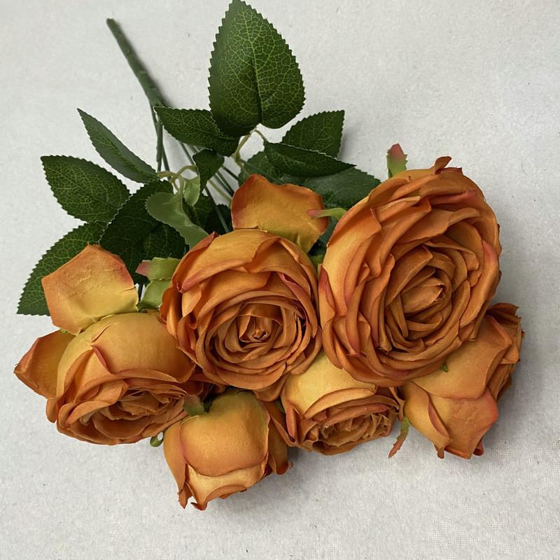 Artificial Rose Bouquet With Soft Fabric For Home Decor And Hotel Gift Displays
