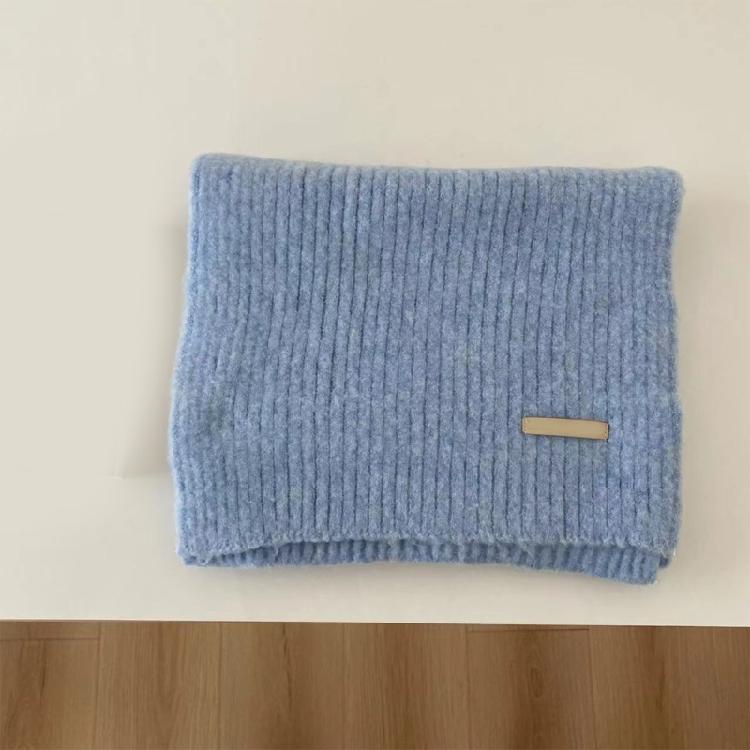 Versatiles Ladies' Knitted Scarf Lightweight Cold Weather Neckerchief Daily Wear for Men Women and Kids