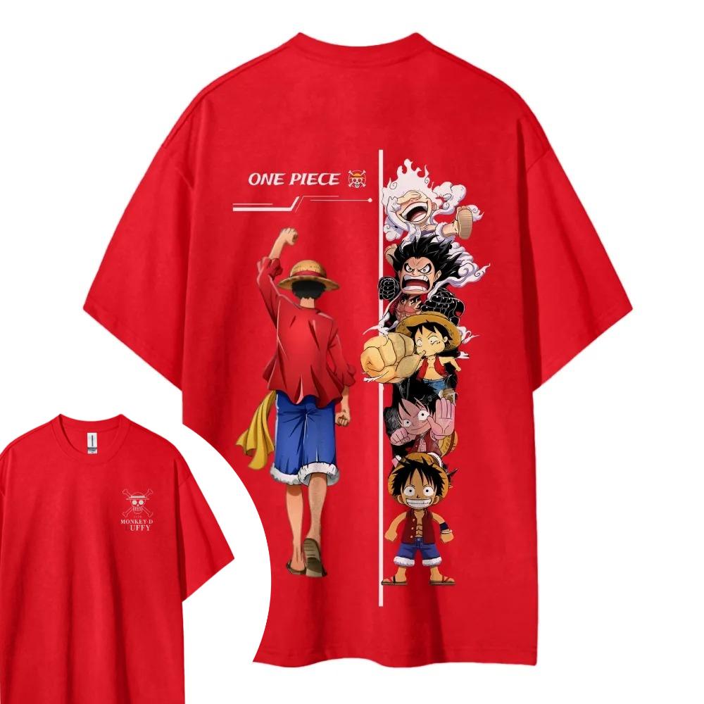 Unisex Anime One Piece Printed T Shirts Unisex Graphic Tee Women Short Sleeved Tee Y2k Clothes Cotton Tops Summer